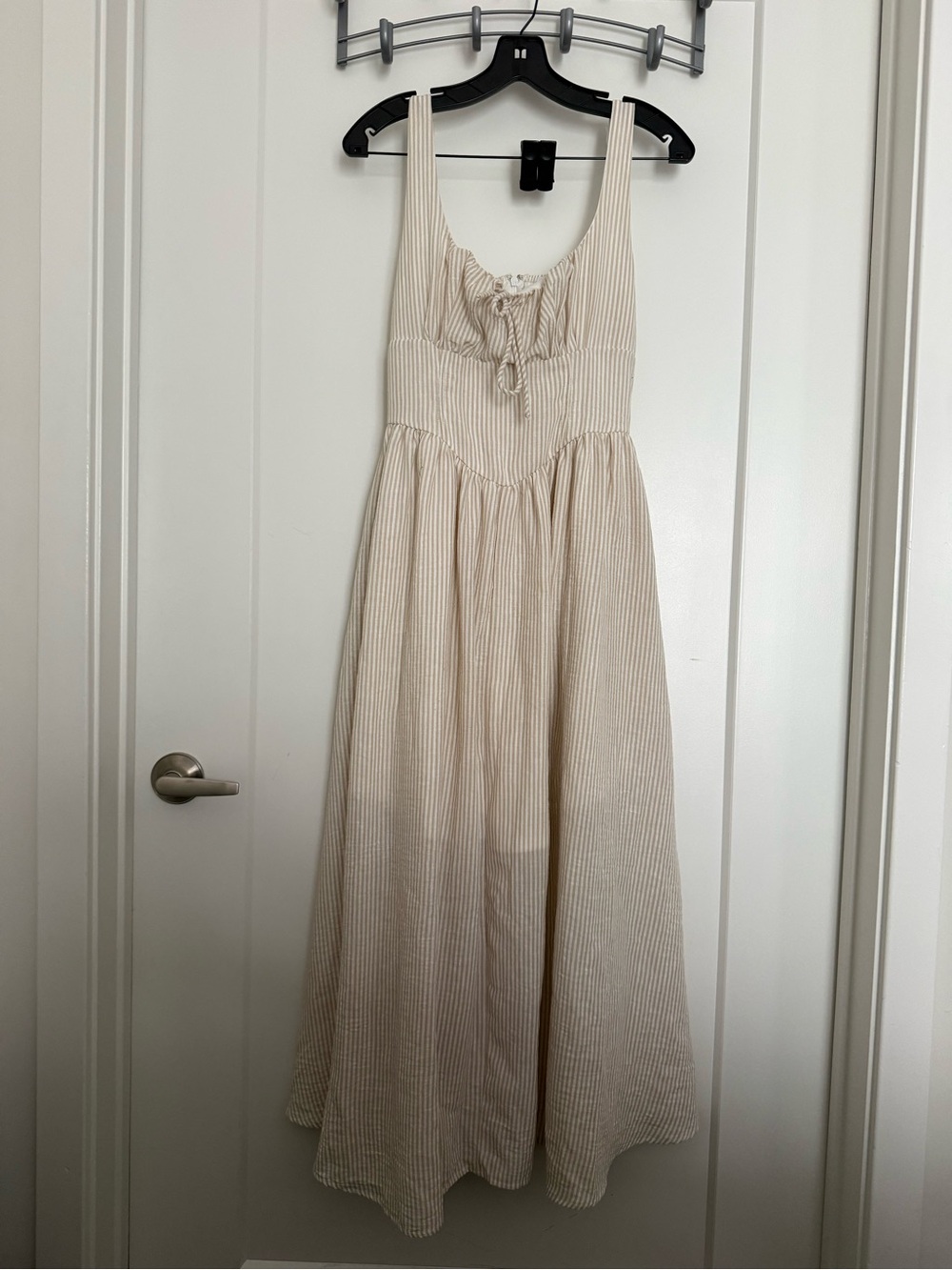 The Workshop Sleeveless Maxi Stripe Drop Waist Dress